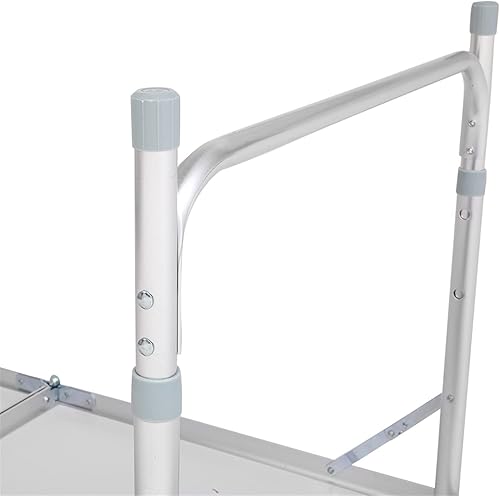 Miniatura 5 de CZDYUF - Mesa plegable portátil multiusos de 120 x 60 x 70 de 4 pies, color blanco