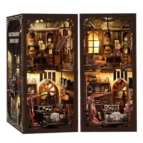 CRESYMME ミニチュアハウス ドールハウス ブックヌック キット 木製 DIY 立体 趣味 手作り (レトロ工匠舎)