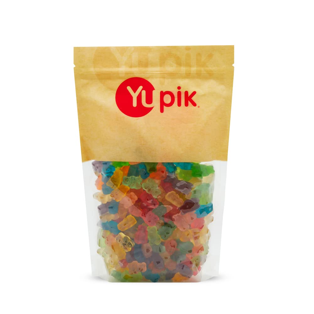 Yupik Gummy Bears, 1 kg, Gluten-Free, Fat-Free, 12 Fruity Flavors, Soft & Chewy, Colorful Gummies, Fun Treat, Sweet Candy, Delicious Snack, Ideal for Gifting, Holidays & Baking