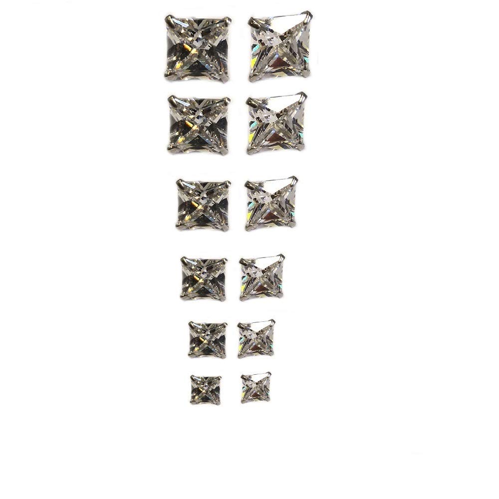 Orecchini Quadrati Con Zirconi - Argento 925 – Barbato Gioielli - Foto 2