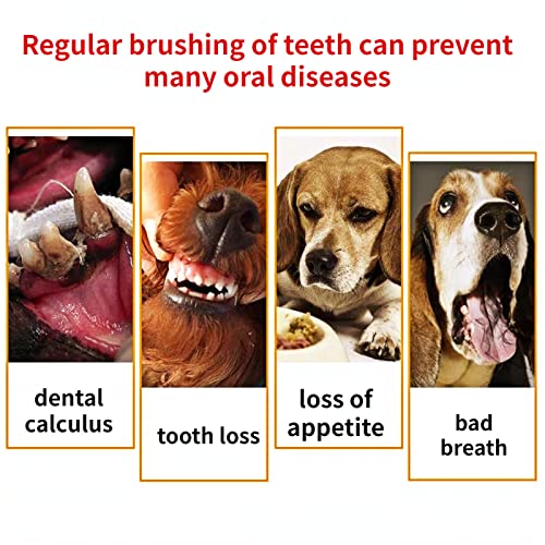 Image of Dog Toothbrush Dog Tooth Brushing Kit Cat Toothbrush Can Adjust The Size of The Finger Cot Pet Finger Toothbrush Professional Removal of Bad Breath Dental Calculus Cats and Dogs Universal