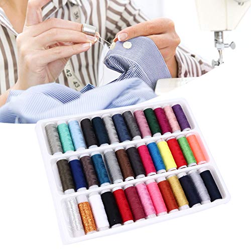 Kit de 39 piezas de hilo para coser, hilo de poliéster para máquina de coser y bordado, suministros para bordado, acolchado a mano y manualidades DIY miniatura 5