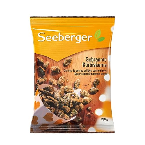 Seeberger Gebrannte Kürbiskerne 12er Pack: Karamellisierte knackige Kerne zum Knabbern oder als süßes Topping - intensive Aromen - glutenfrei, vegan (12 x 150 g) Seeberger Gebrannte Kürbiskerne 12er Pack: Karamellisierte knackige Kerne zum Knabbern oder als süßes Topping - intensive Aromen - glutenfrei, vegan (12 x 150 g)