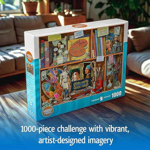 Wonder Forge The Artist's Cabinet - Puzzle Da 1000 Pezzi Per Adulti, Pezzi Unici E Perfettamente Aderenti, Immagini Divertenti E Vivaci | Esclusiva Amazon - 3