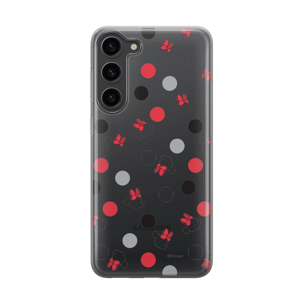 ERT GROUP mobile phone case for Samsung S23 PLUS original and officially Licensed Disney pattern Minnie 004 optimally adapted to the shape of the mobile phone, partially transparent