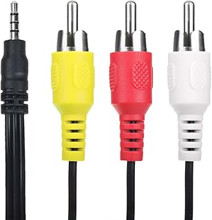 J-ZMQER 3.5mm AV Audio Video Cord Compatible with Magnavox Portable MPD735 MPD820 MPD835 MPD850 MPD885 MPD845 MPD102 MPD103 MPD105 MPD1035 MPD-720 MPD700 MPD750 MPD-1035 MPD-1212 MVDP1072 ADPV29A LCD