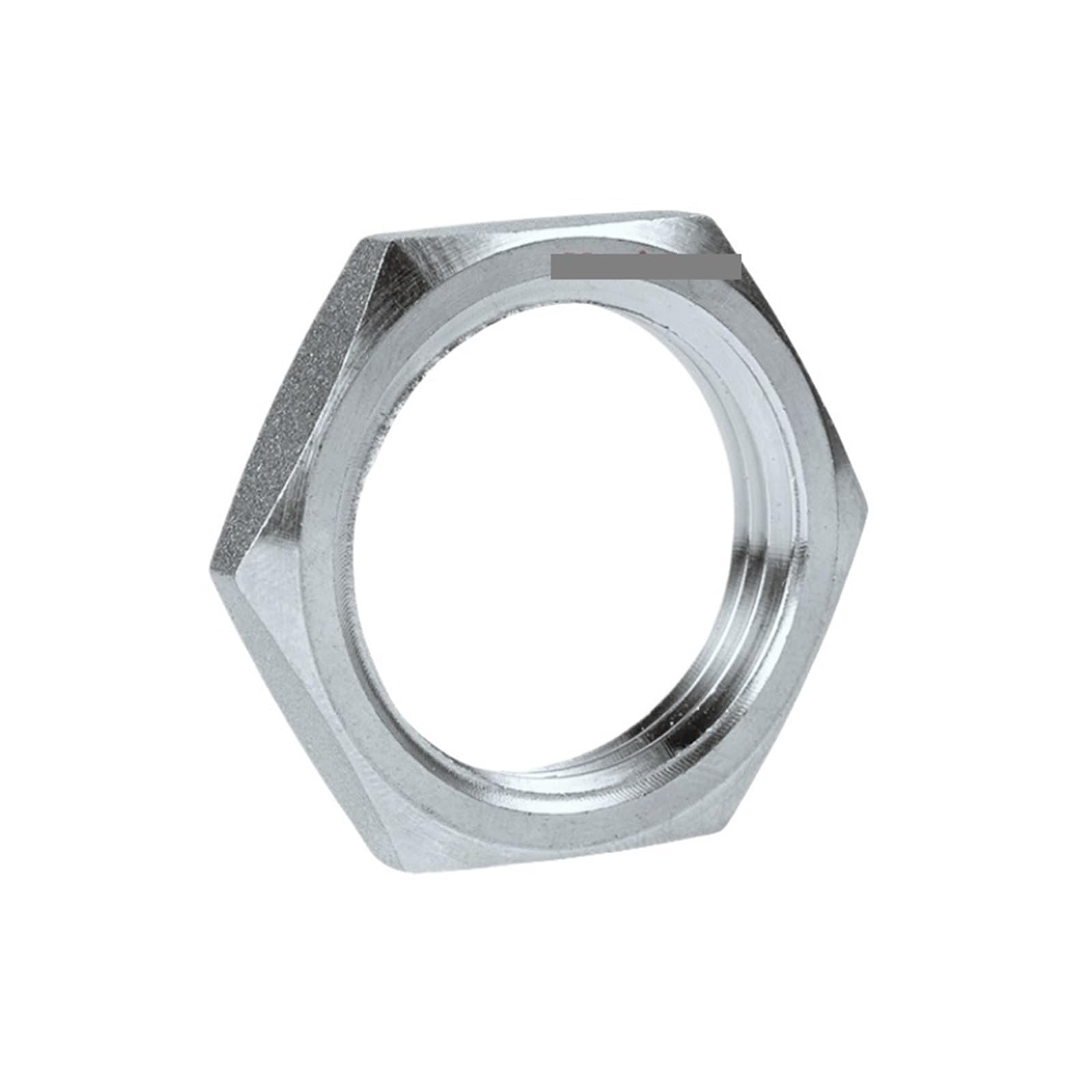 AARTERZZA 1PC 1-1/2" BSP Female Thread 304 Stainless Steel Hex Lock Nut Pipe Fitting