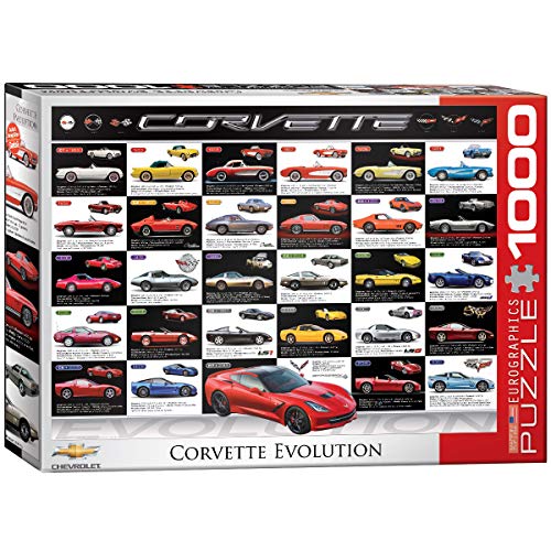 Rompecabezas EuroGraphics Corvette Evolution de 1000 piezas, azul miniatura 1