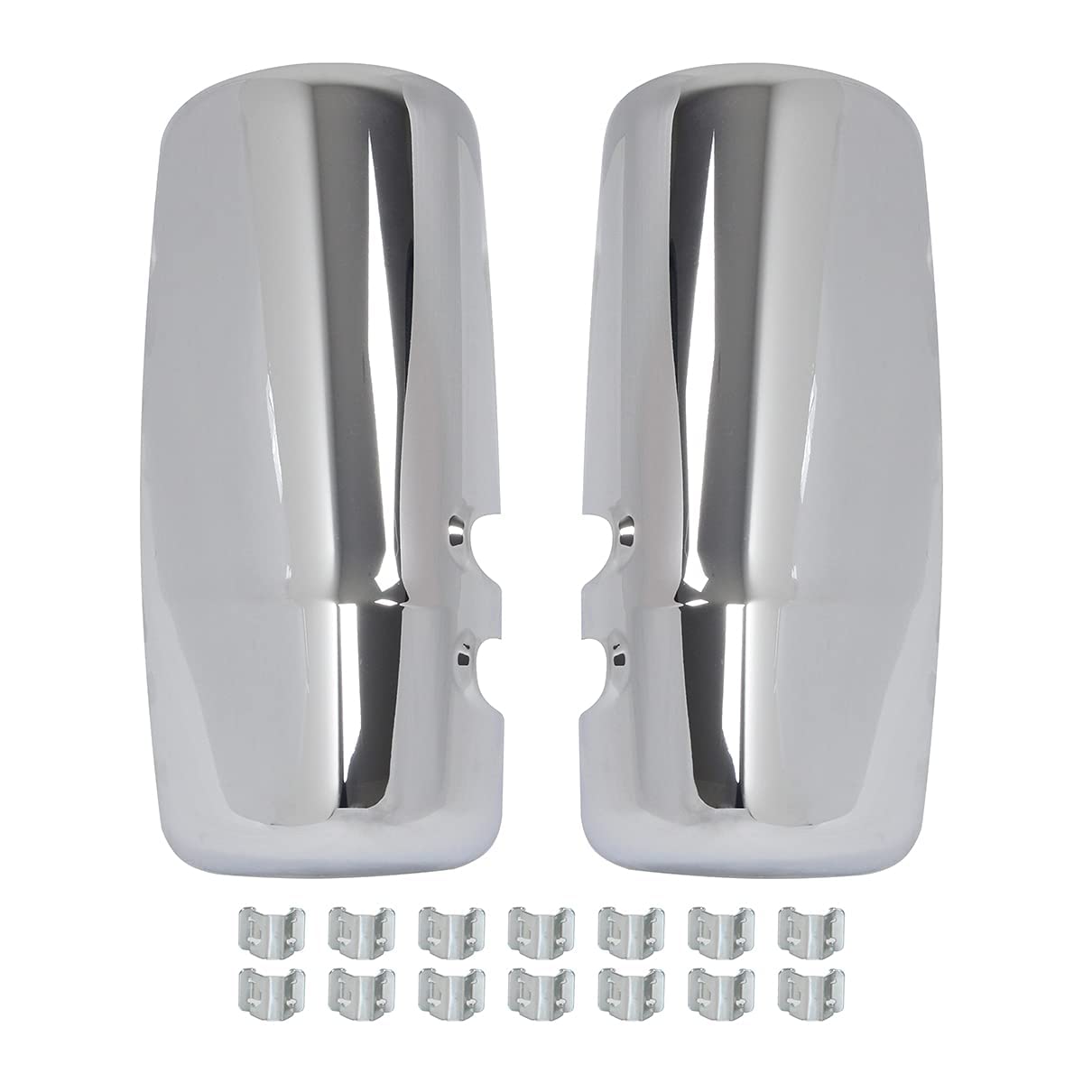 CPOWACE Door Mirror Covers Left Driver Side&Right Passenger Side for Kenworth T680 T880 (Chrome)