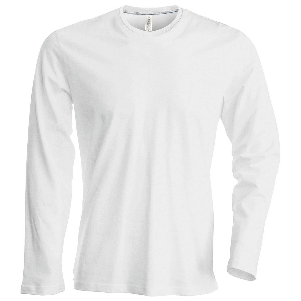 Kariban Long Sleeve Crew Neck Tshirt - White - S