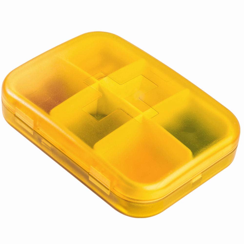 Pastillero Organizador Se Puede Utilizar En Carteras Y Bolsillos Dispensador De Pastillas Caja Semanal Caja 6 Cuadrícula Naranja