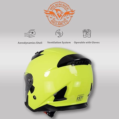 Miniatura 7 de Milwaukee Helmets Cascos de Motocicleta de Cara Abierta 34 para Motociclistas MPH98XX - Mediano