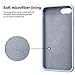 Vooii Compatible with iPhone 8 Plus Case, iPhone 7 Plus Case, Soft Silicone Gel Rubber Bumper, Microfiber Lining Hard Shell Shockproof Full Body Protective Cover Lavender Grey