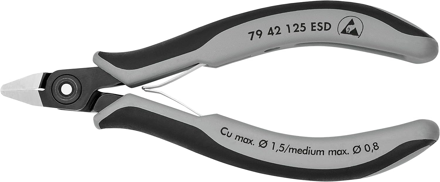 Knipex 79 42 125 ESD Precision Electronics Diagonal Cutters Pointe...