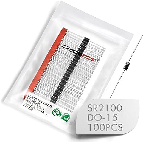 Chanzon SR2100 Schottky-Barriere-Gleichrichterdioden 2A 100V DO-15 Axial 2 Ampere 100 Volt Cover
