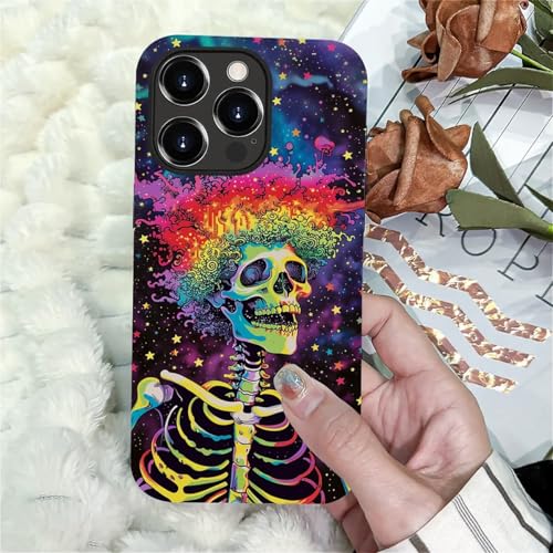 Coque iPhone 13 Pro crâne arc-en-ciel en silicone antichoc - 5