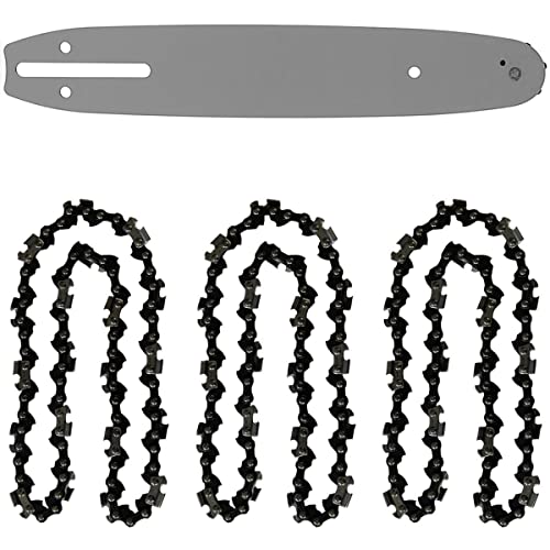 GT Garden Guide 10 Pouces (26 cm) avec Lot de 3 chaînes 40 maillons pour tronçonneuse élagueuse 25 cm3