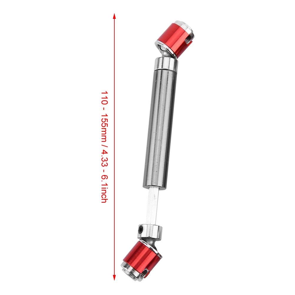 Wał napędowy samochodu RC, 2 szt. Uniwersalny wał napędowy CVD 110-155 mm, część zamienna gąsienicy RC ze stali nierdzewnej do gąsienicy RC SCX10 CC01 D90 D110