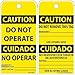 NMC RPT216ST Caution Do Not Operate Bilingual Tag