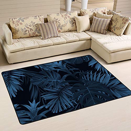 Tapis corail motif fleurs en coton stretch et polyester 80x58 inch - 6