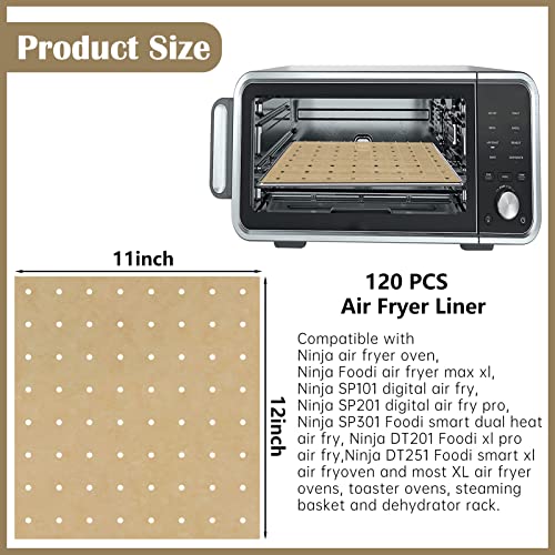 120pcs Air Fryer Oven Liners 11 X 12 Disposable Air