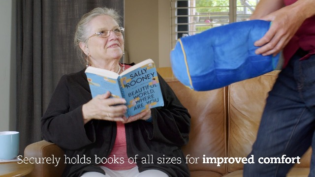 Supporto Per Libri A Sacco Con Cuscino - Leggio Per Divano, Letto, Scrivania, Grigio - Foto 8