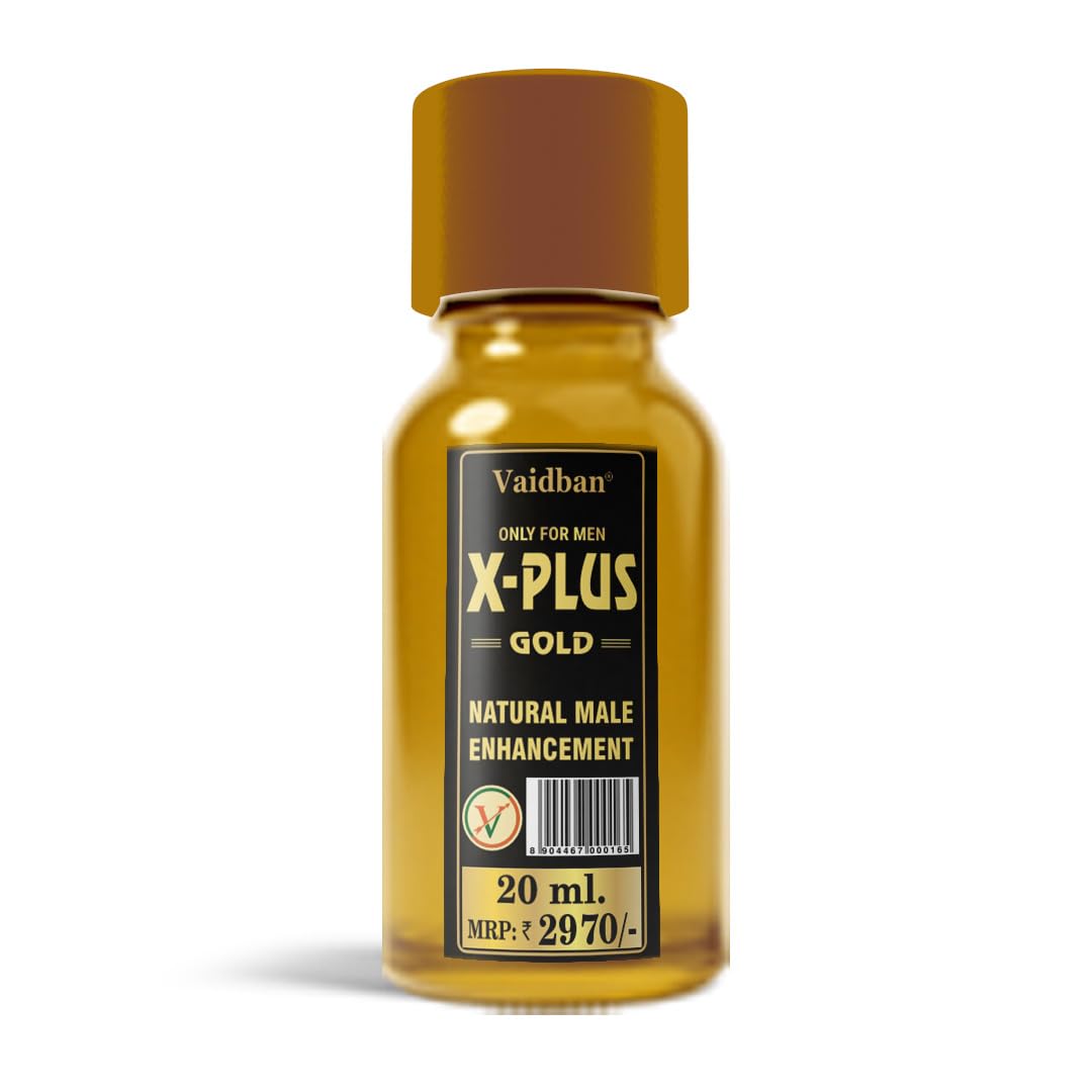 Vaidban X-Plus Gold Oil – Natural Vitality & Stamina Enhancement for Men | Ayurvedic Herbal Oil with Antioxidants (20 Ml)