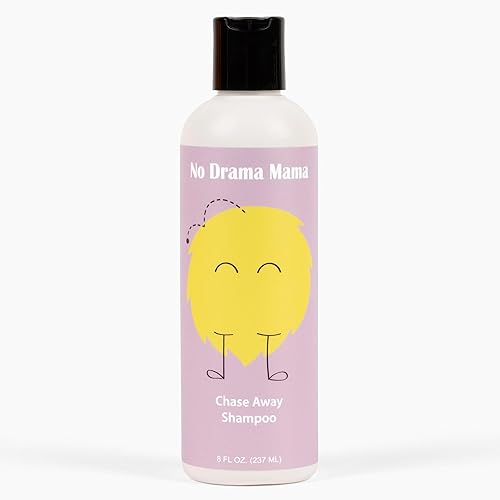 Chase Away Champú antipiojos  Sin sulfato con aceite de menta, neem, eucalipto y romero, 8 onzas