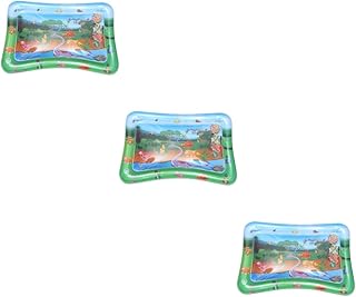Amosfun Tapete De Brincar Para Bebês 3 Peças Tapete De Brincar Para Bebês Tapete De Brincar Para Bebês Tapete De Brincar Cheio De Água Almofada Inflável Tapete De Brincar De Água