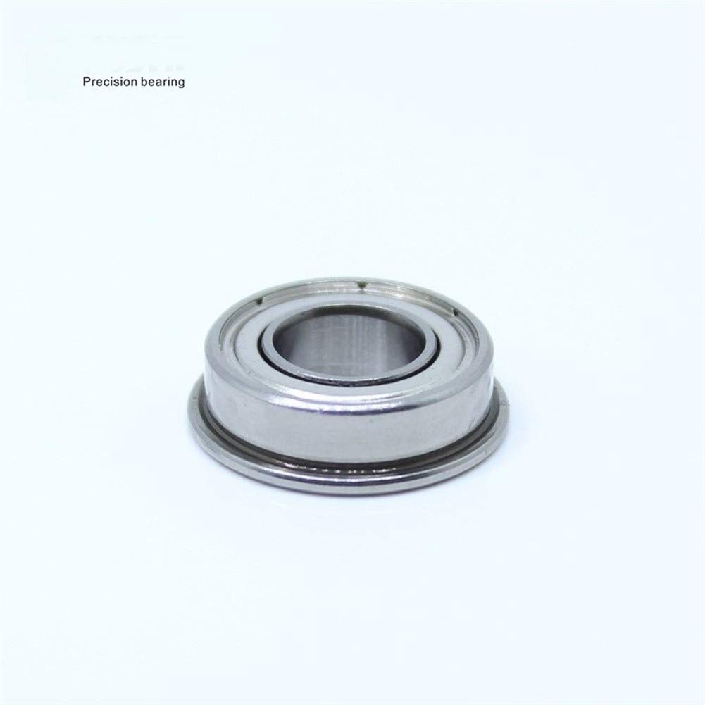 SUOFEILAIMU F687ZZ Flange Bearing 7x14x5 mm ABEC-1 Deep Groove Ball Bearing (10 PCS) Flanged Ball Bearings F687 Z ZZ Precision Bearing