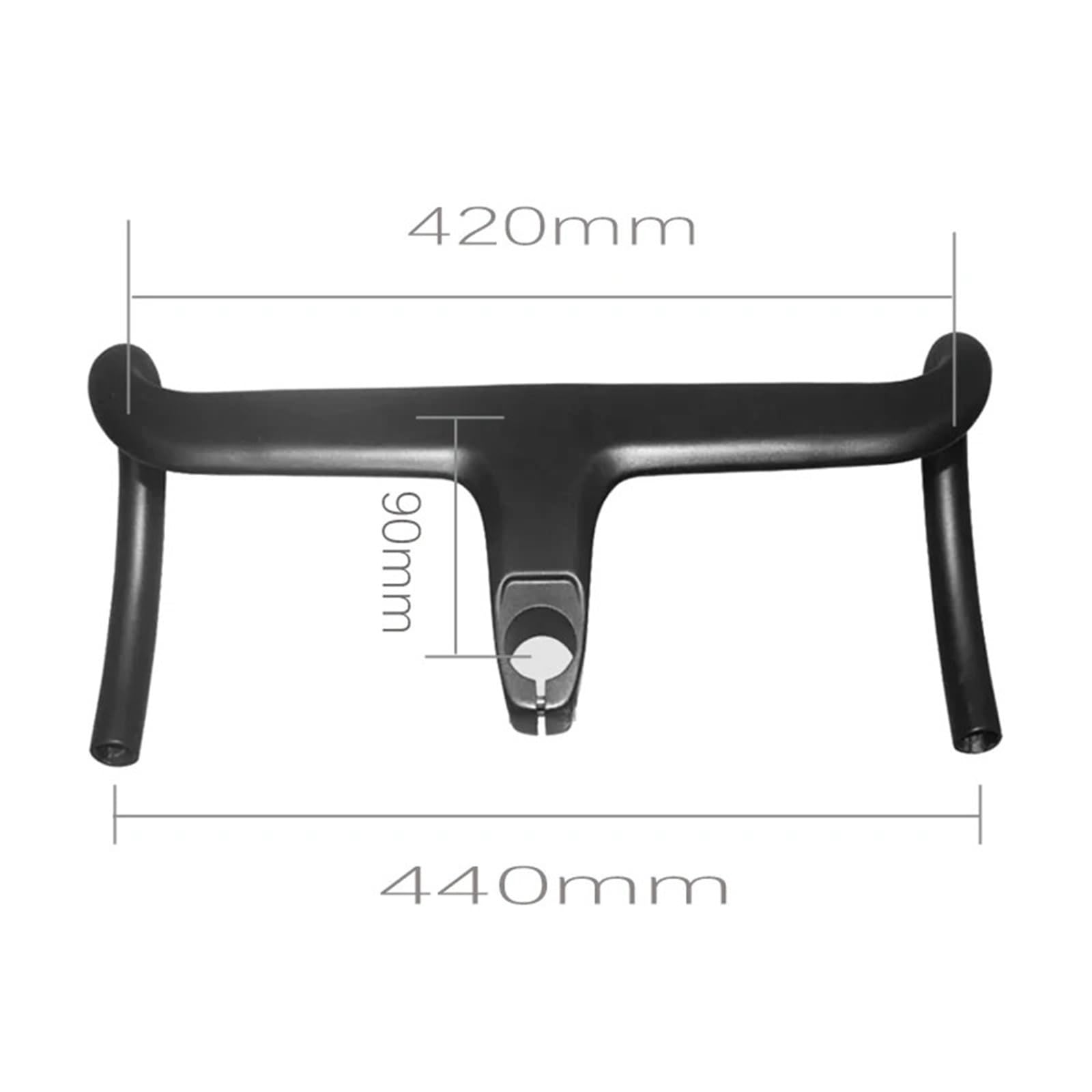Manillar De Bicicleta De Carretera De Carbono Completo Integrado, Manillar De Bicicleta Negro Mate De 28,6mm
