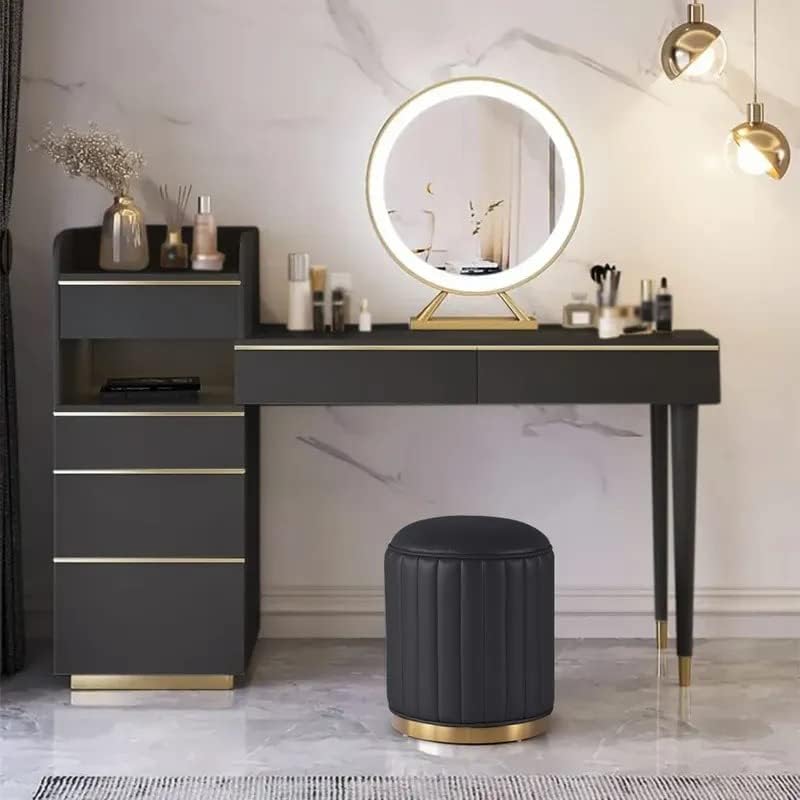 NG Decor Makeup Vanity Set Dressing Table Lighted (Mirror Cabinet & Stool not Included) - Black-image-34