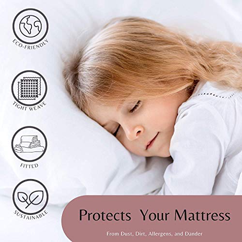 Image of Superity Luxurious Hotel Quality Crib Size Fitted Sheet 100% Cotton Ultra Soft, Skin-Friendly & Hypoallergenic Deep Pocket Fits 7 Mattress Easy Care & Snug Fit (Crib Size 52 X 28)