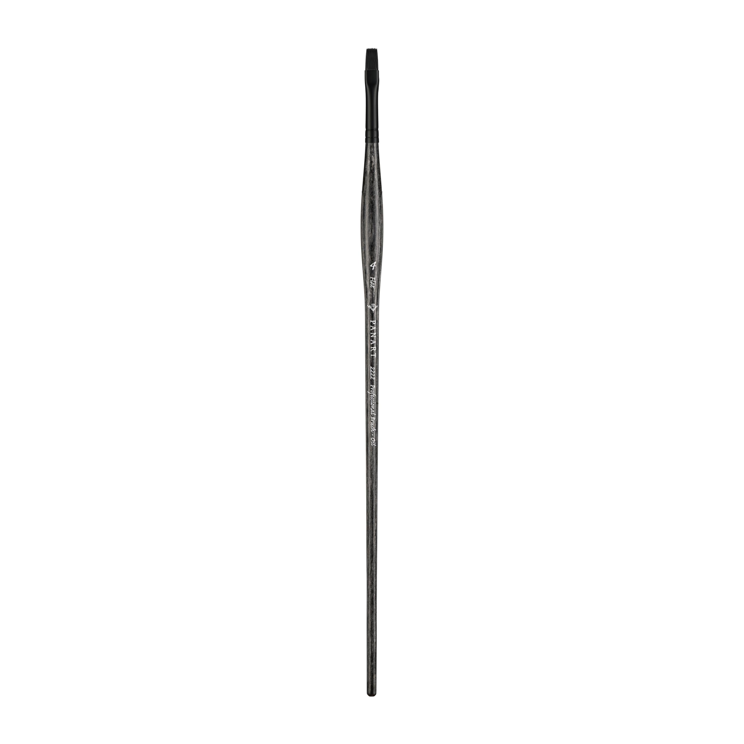 Pan Art Synthetic Flat Brush No. 04 for Oil Painting 1 Piece, Brown, Nr. 04