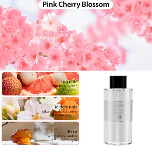 Image of Amor Lyris 2 Packs Essential Oil Refill for Smart Car Air Freshener, 3.5OZ Car Diffuser Refill, Aromatherapy Perfume Refill (4-8 Months Use), Natural Plant Extracts, Pink Cherry Blossom