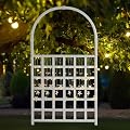 VINGLI Garden Trellis, 75" H x 42" W Vinyl Garden Garden Trellis PVC Trellis for Vines and Climbing Plants for Lawn, Garden, Backyard, Outdoor