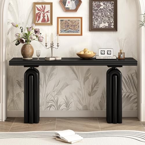 Elegant and Luxurious Console Table, Acacia Veneer Modern Entryway Sofa