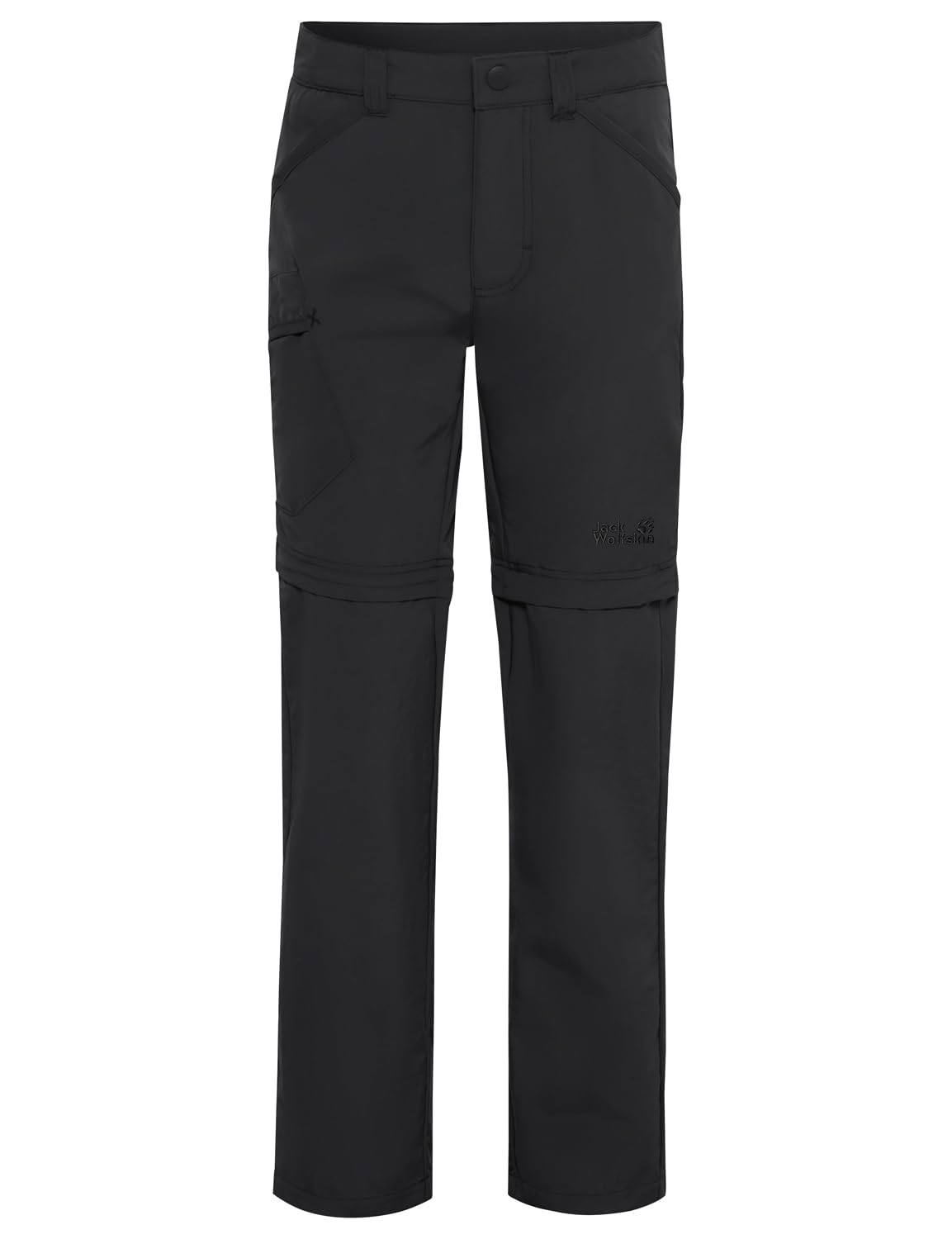 Jack Wolfskin - Safari Zip Off Pants K, Pantalones al Aire Libre niños Unisex, Black, 104 -