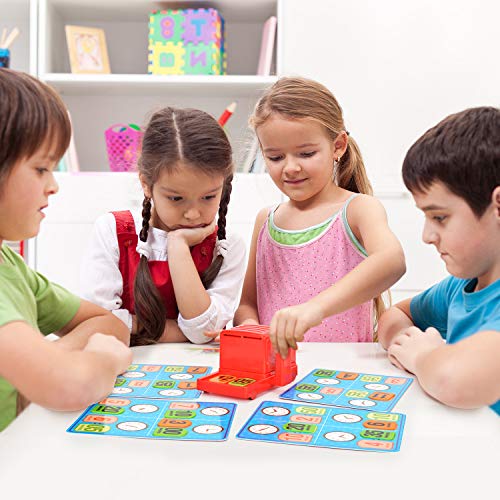 Wesimplelife Flash Cards Toy Giocattoli Educativi Stem Giochi Da Tavolo Gioco Di Apprendimento Impara L'orologio Dire l'ora Gioco Educativo Per Bambini 3 4 5 6 7 8 Anni (Verde)