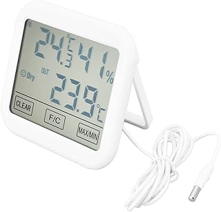 Humidity Gauge,Indoor Thermometer Hygrometer,Humidity Meter Temperature and Humidity Monitor,Touch Screen Temperature Humidity Gauge for Home Office