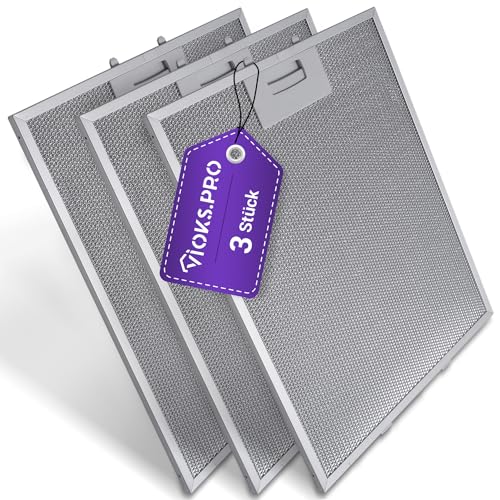 Vioks.pro Lot de 3 filtres métalliques pour hotte aspirante 310 x 250 mm pour Bosch, Neff, Siemens et plus encore