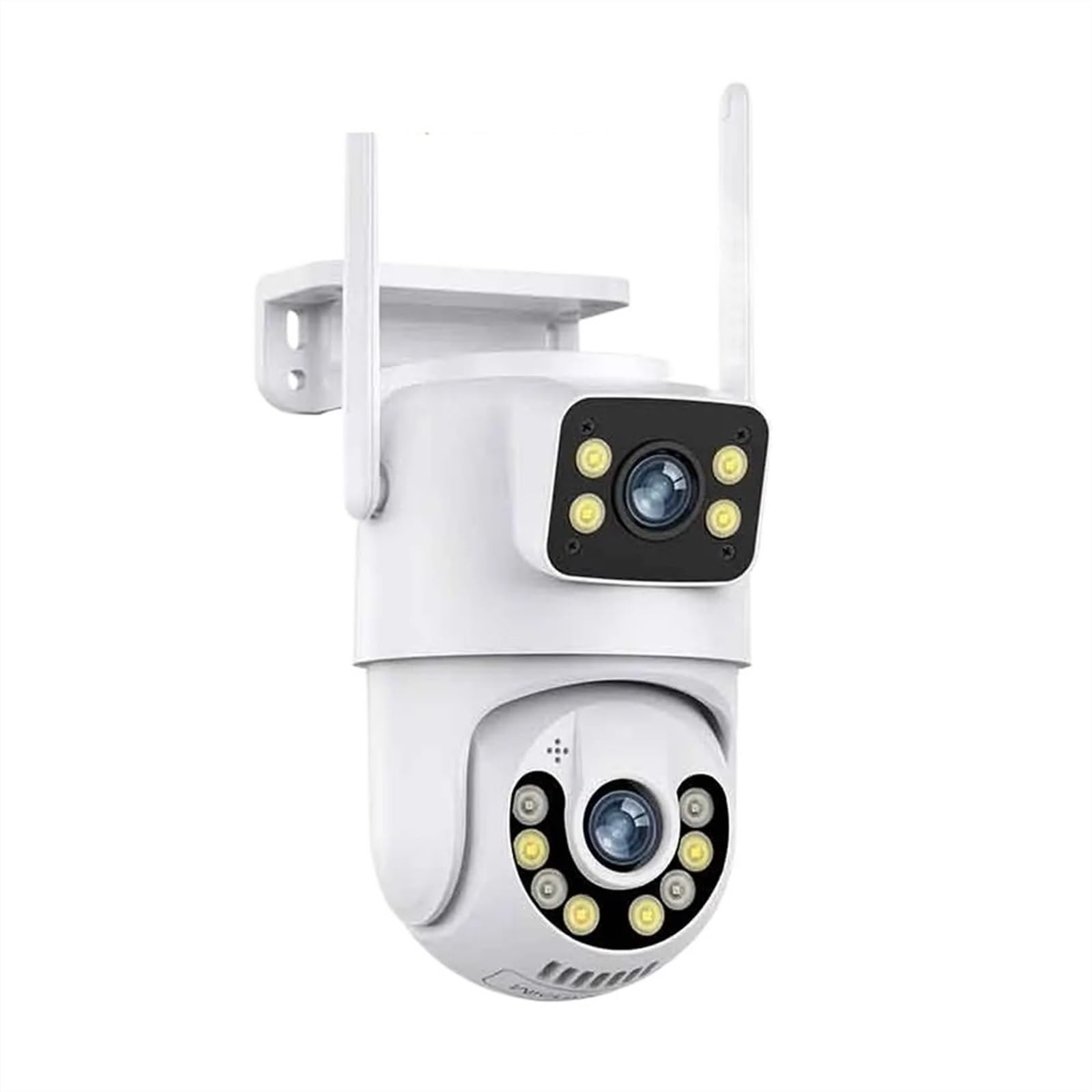 Kamera bezpieczeństwa, Zewnętrzna bezprzewodowa kamera IP do monitoringu 4K 8MP HD podwójny obiektyw zewnętrzna kamera PTZ automatyczne śledzenie kamera monitorująca ulicę(4MP Add 64G Card)