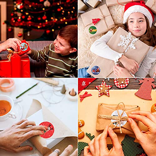 Widream 500 Pcs Adesivi Natalizi Rotolo di Adesivi...