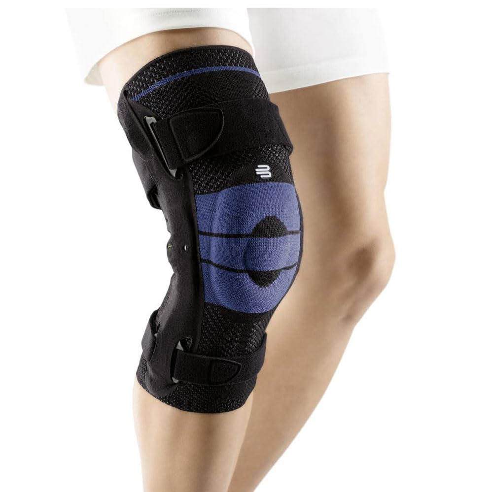 Bauerfeind GenuTrain S Pro, Soporte de Rodilla con Función Protectora, Izquierdo, Gris, Talla 7
