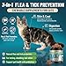 Flea and Tick Prevention for Cats Chewable, 200 Treats Natural Cat Flea Treatment, Skin & Digestive Support Oral Supplement Chew Flea and Tick Treatment for Cat Kitten All Breeds & Ages, Salmon Flavor