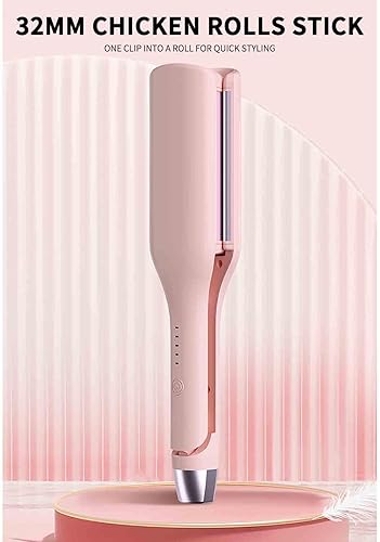 Miniatura 4 de Plancha rizadora de huevos franceses románticos, rizador de huevos franceses, rizador de huevos franceses, rizador de cerámica en forma de V (rosa)