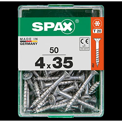 Viti Spax T-stella piu 'Giallo in acciaio mm 35 x
