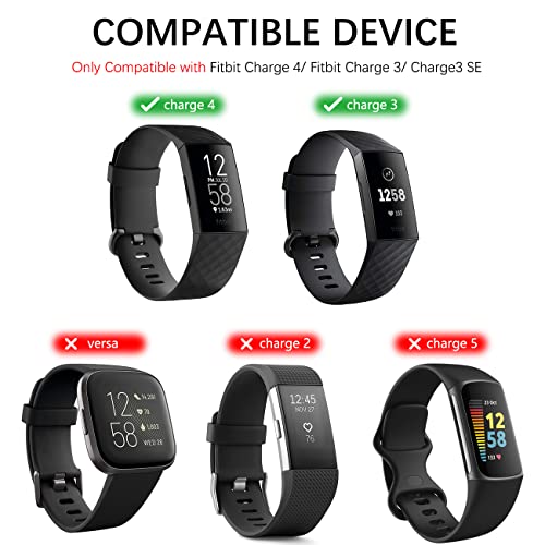 Image of Waterproof Bands for Fitbit Charge 3 / Charge3 SE, Wristbands for Women Men Small Large