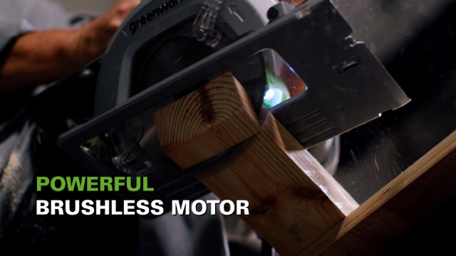 Greenworks professional 24V Akku Kreissäge, Akku handkreissäge mit LED-Licht und 184mm 24 Zähne Blatt (Ø185mm, 64mm… – Bild 8