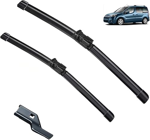 Escobillas de limpiaparabrisas delantero compatibles con Citroen Berlingo B9 2008-2018, limpiaparabrisas delantero, cepillos de lluvia de 26 + 16